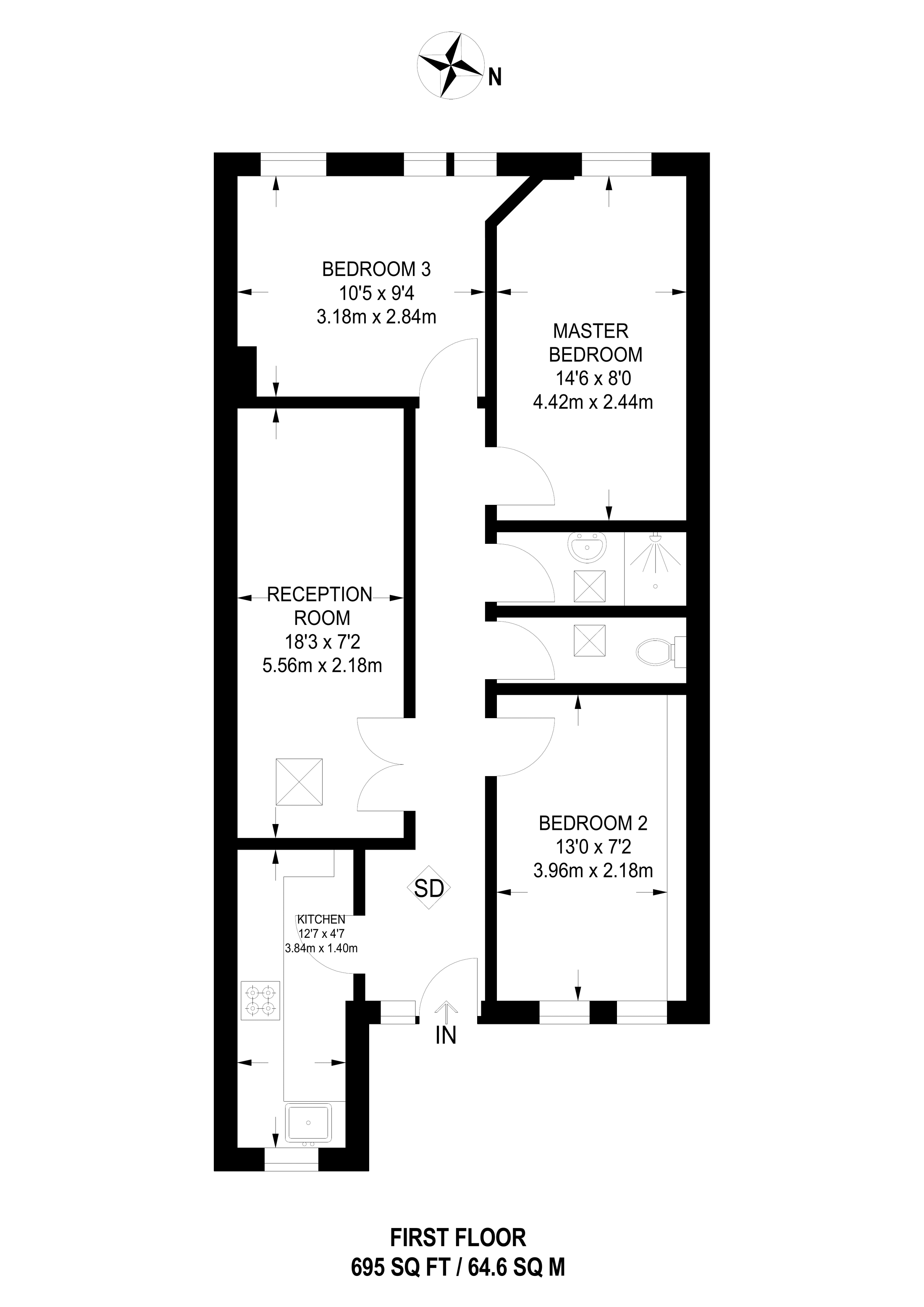 3 Bedrooms Flat to rent in Pinner Road, North Harrow, Harrow HA2