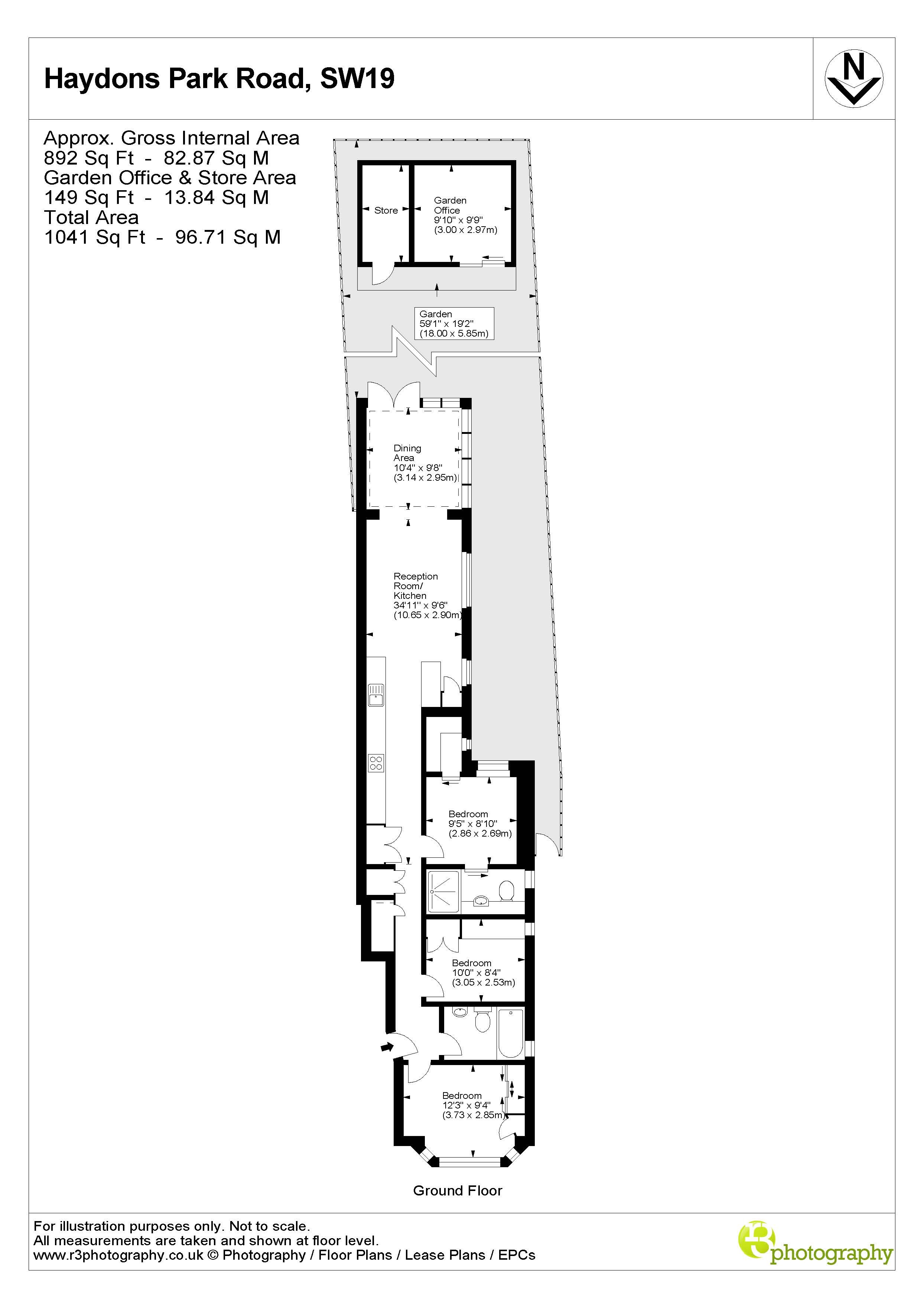 Ground Floor Flat 16, Haydon Park Road, London floorplan