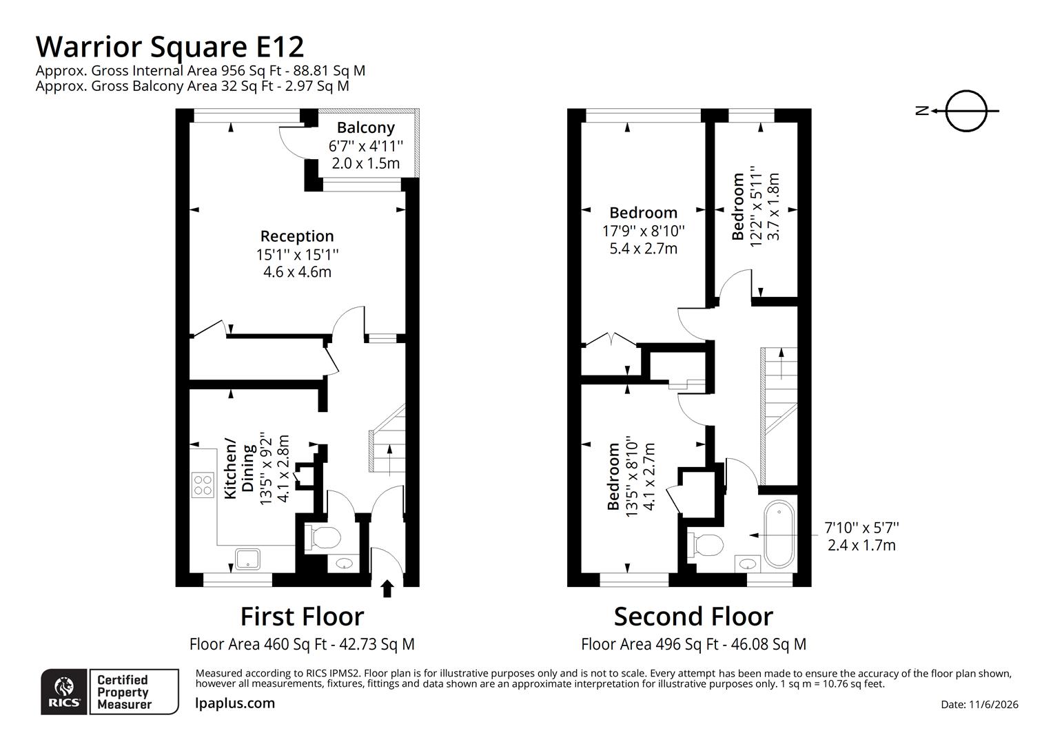 187, Warrior Square, London floorplan