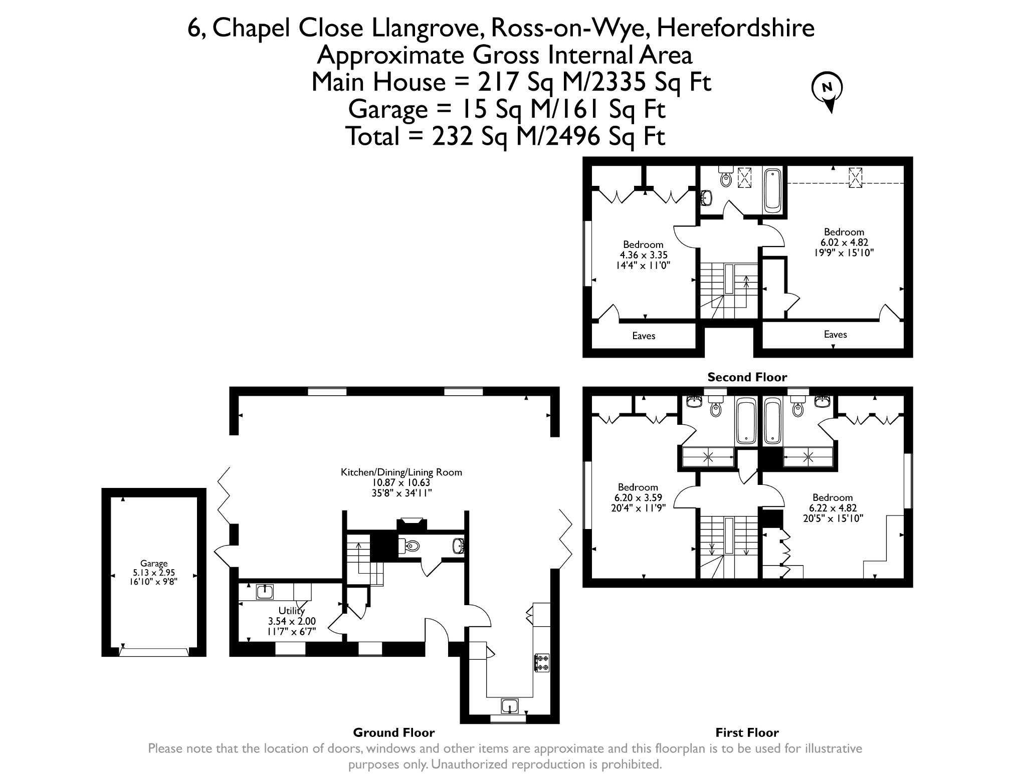 6, Chapel Close, Llangrove, Ross-on-Wye floorplan