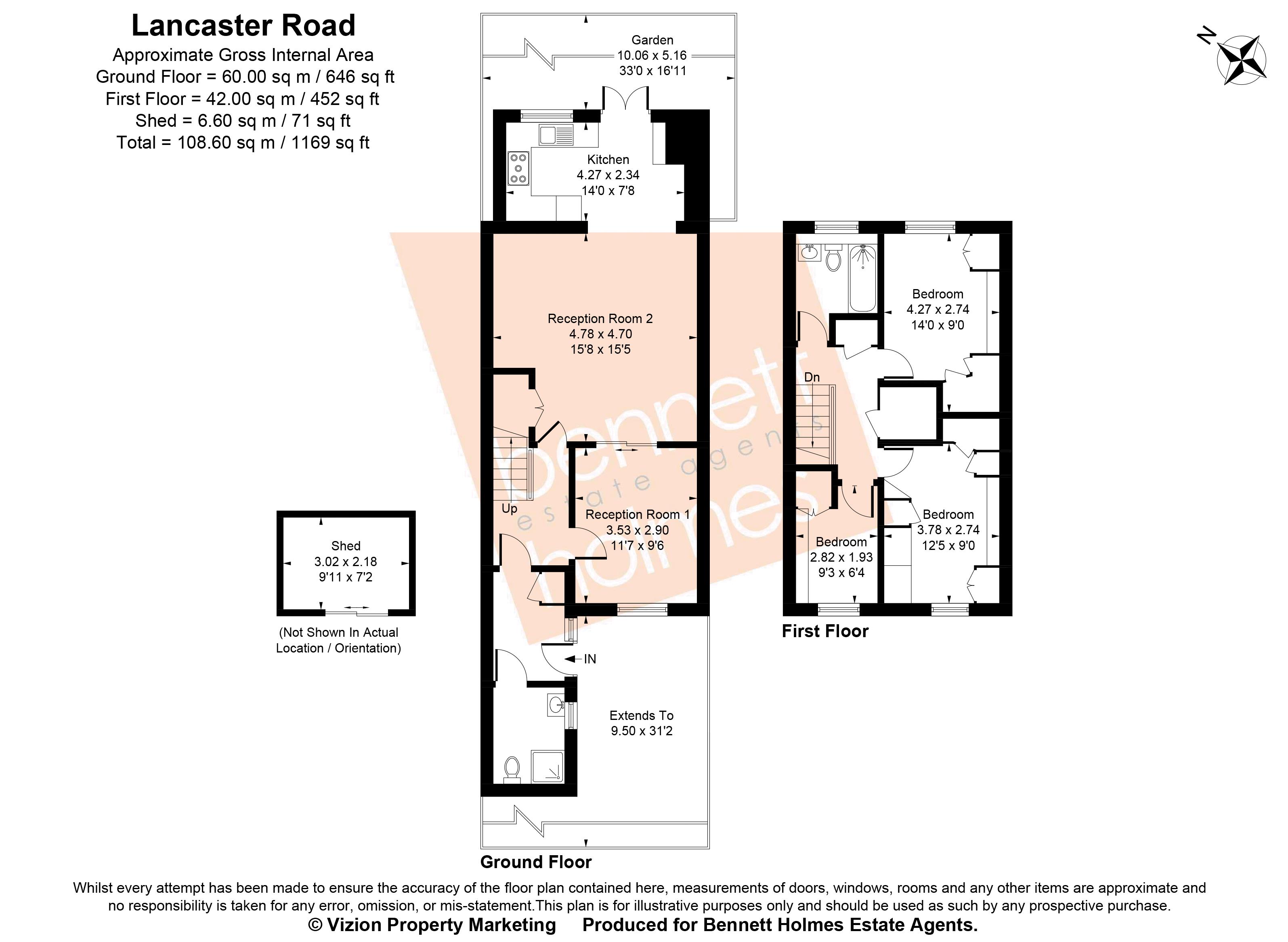 15, Lancaster Road, Northolt floorplan