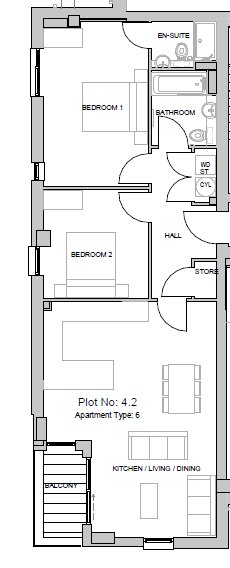 Plot B 4.2 The Chocolate Factory, Bristol floorplan