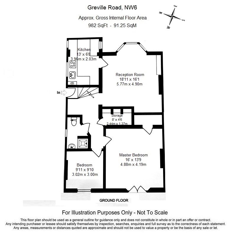 2 Bedrooms Flat to rent in Greville Road, South Hampstead, London NW6