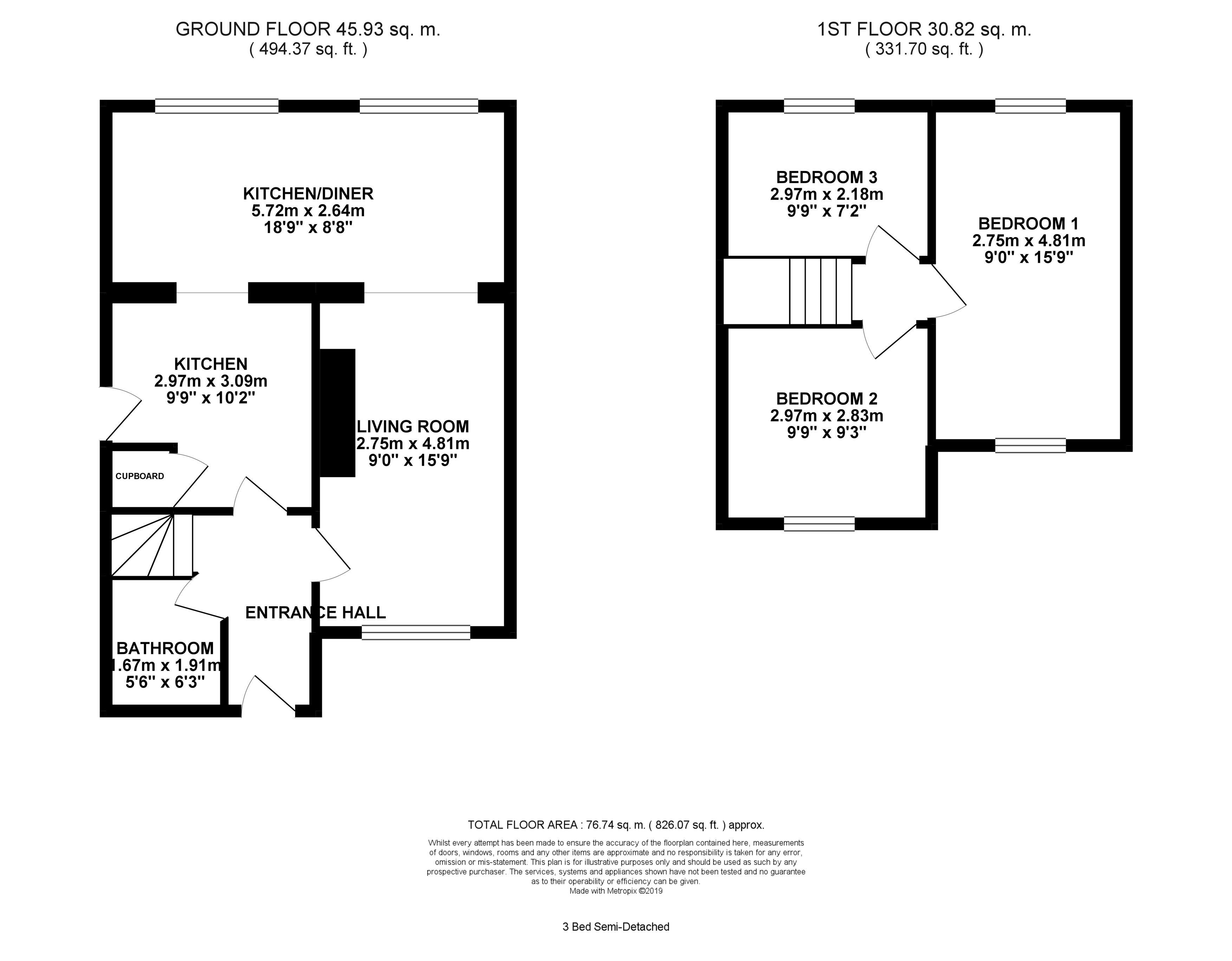 3 Bedrooms Semi-detached house for sale in Hermitage Road, East Grinstead RH19