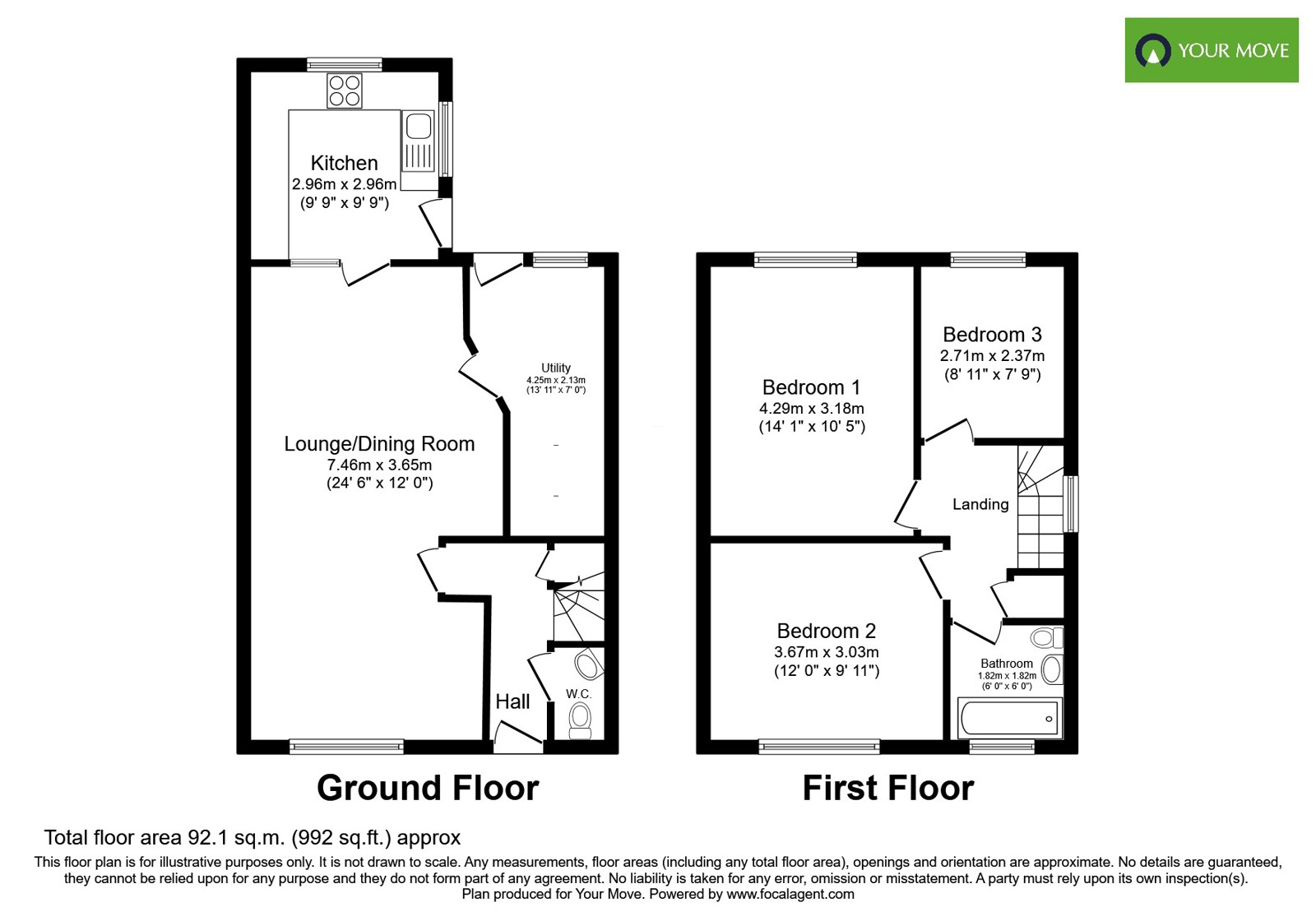 48, Eldon Street, Staffordshire floorplan