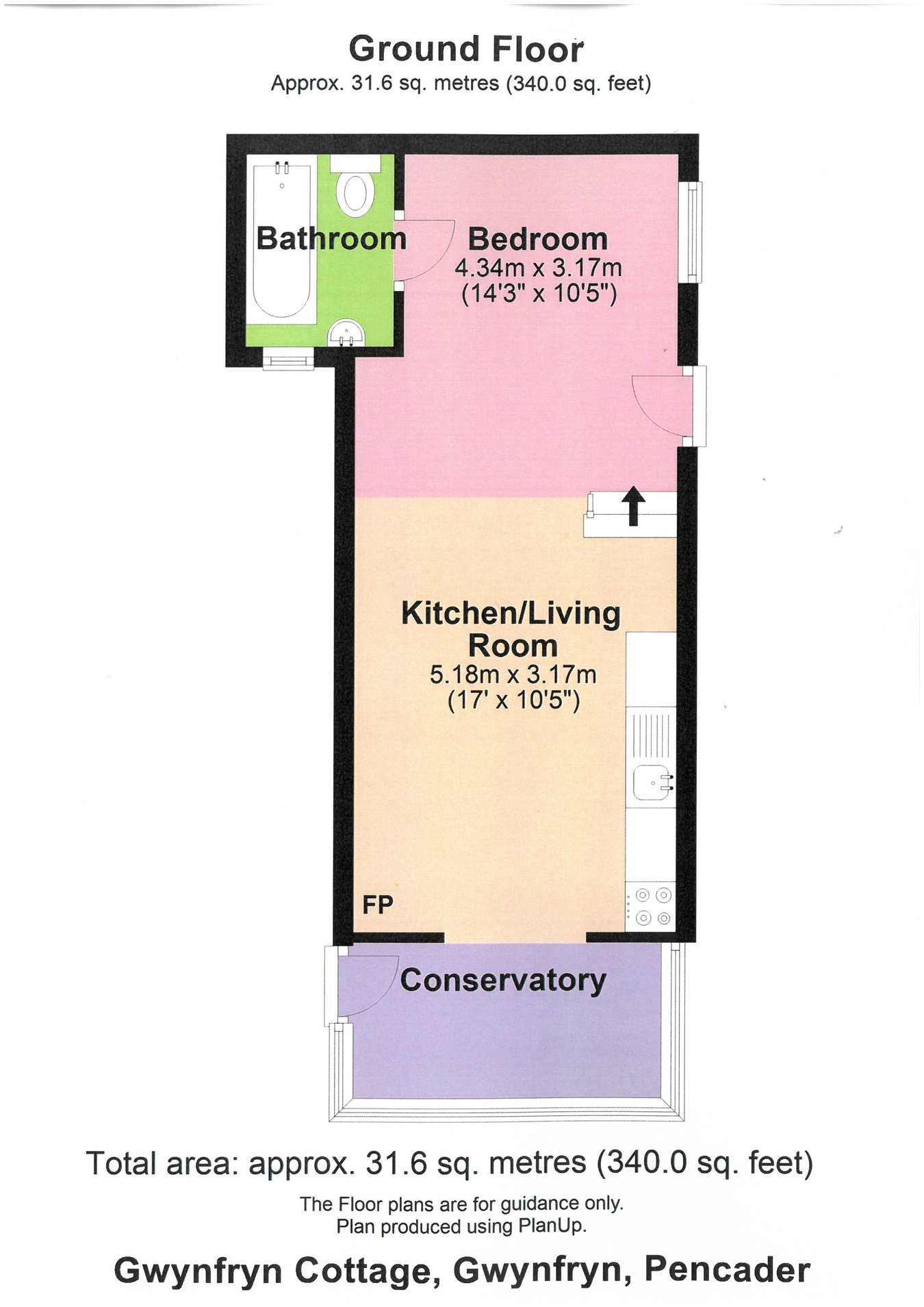 Gwynfryn, Gwyddgrug, Pencader floorplan