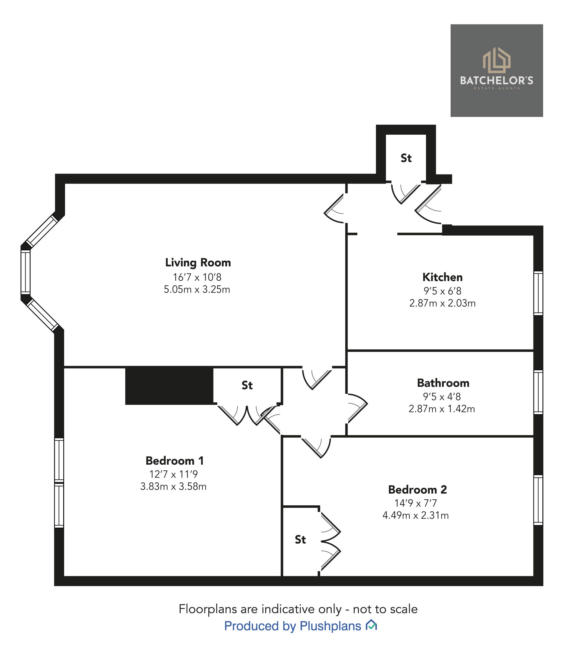 Flat 1/2, 98 Easterhouse Road, Glasgow floorplan