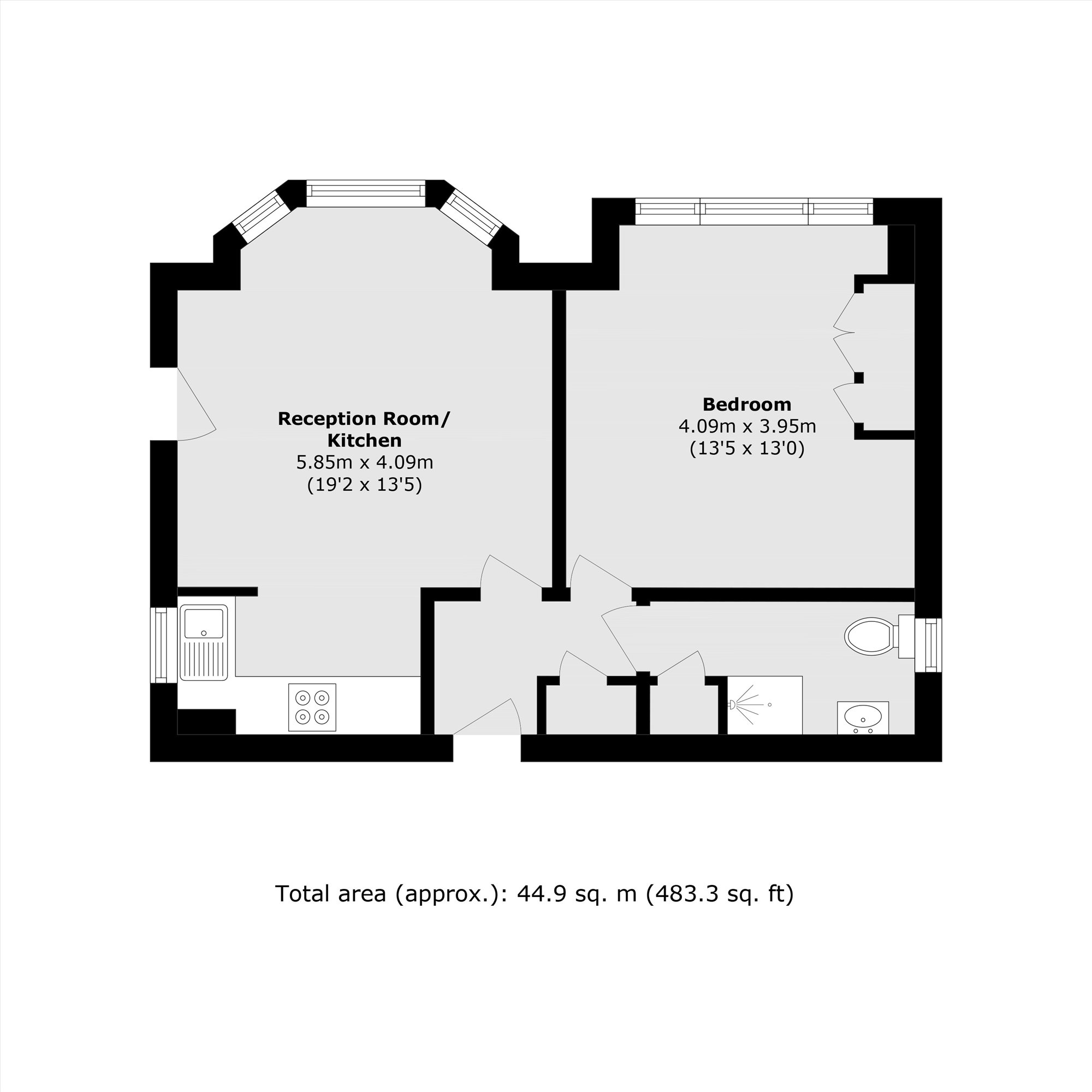 Flat 2, 170, Broom Road, Teddington floorplan