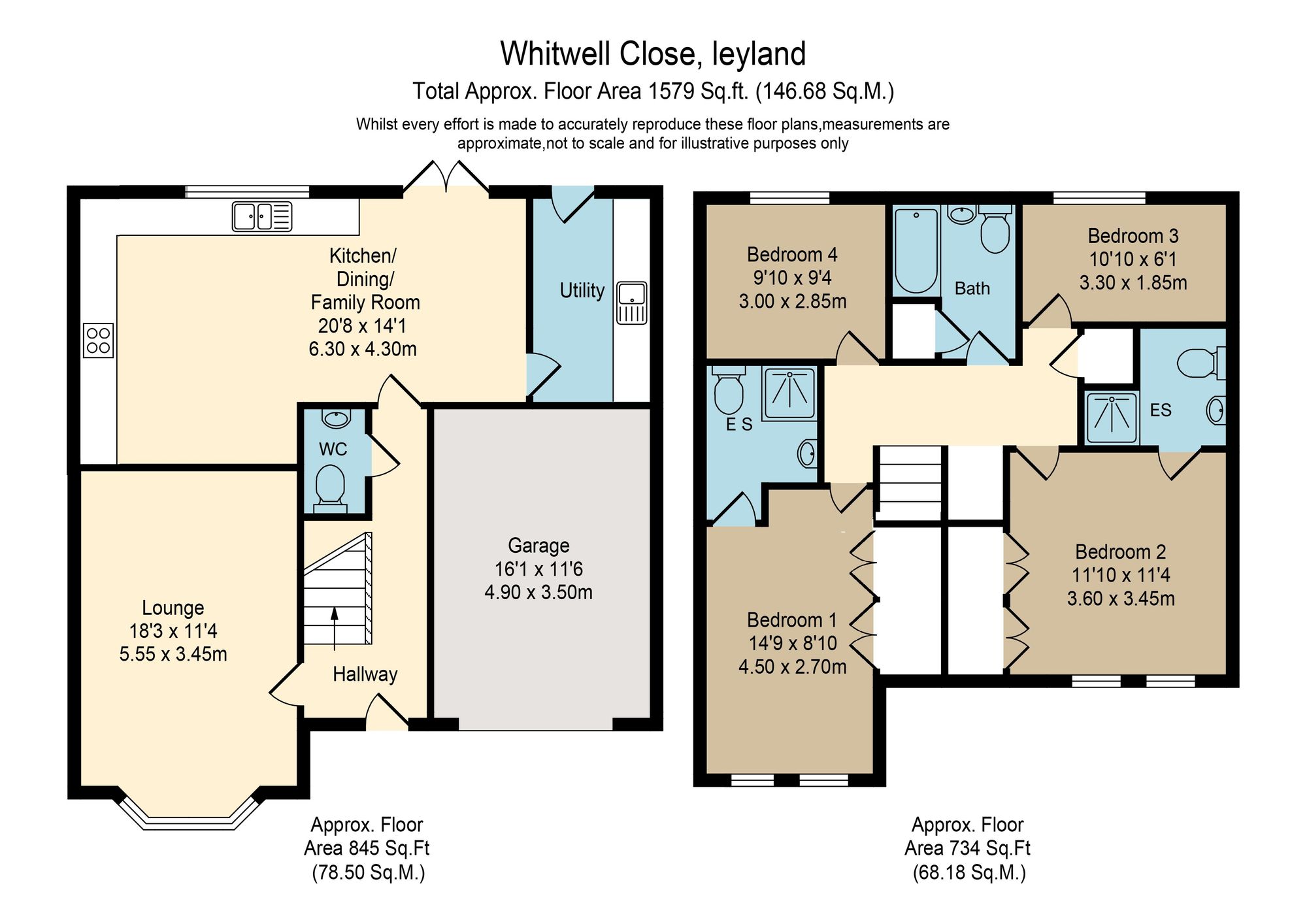 5 Whinfell Close, Leyland floorplan
