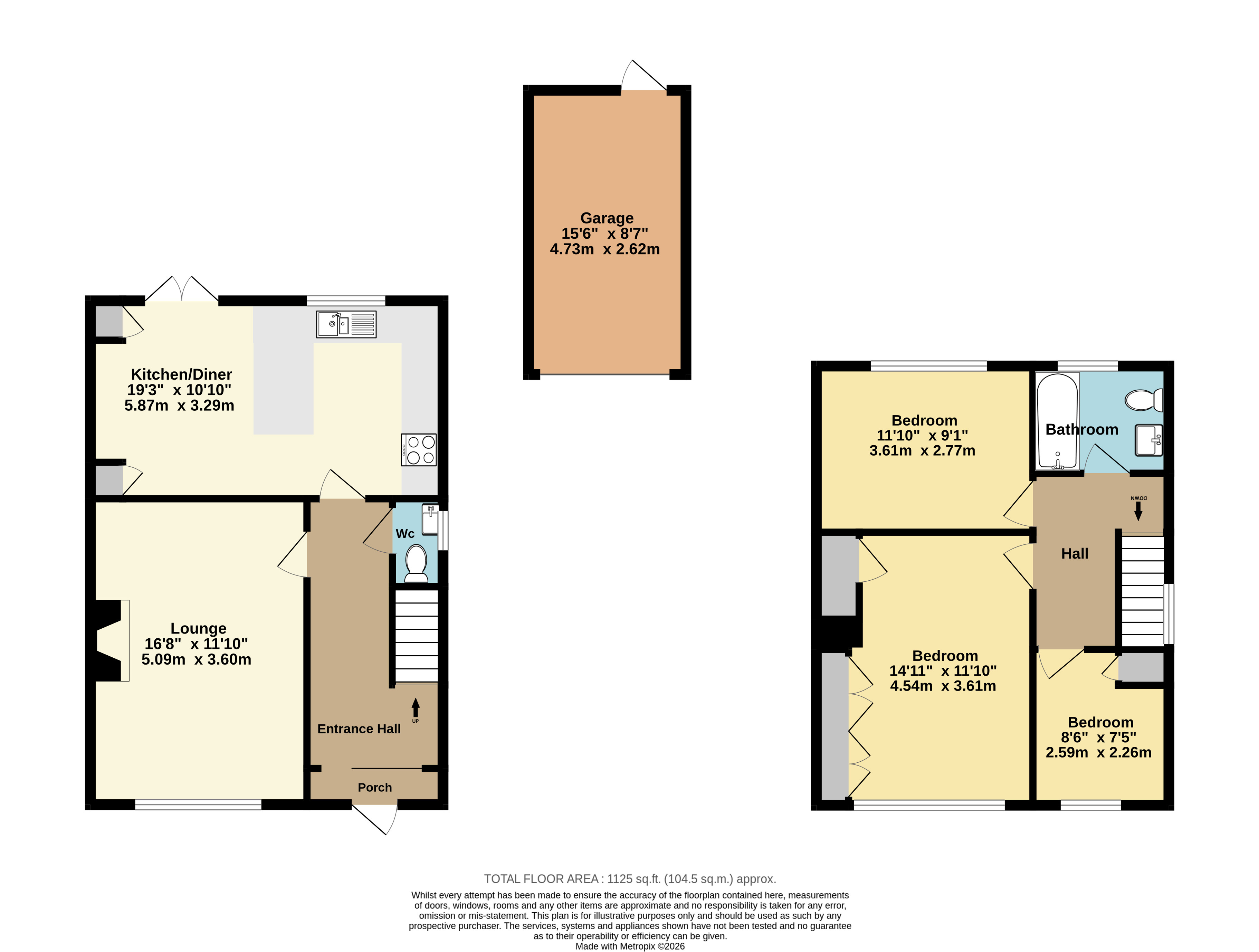 3, Freemans Close, Whitstable floorplan