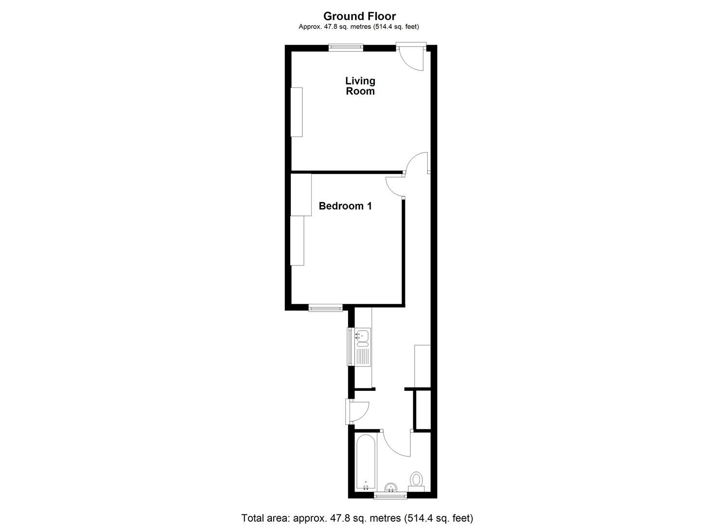 Knutsford Road, Latchford, Warrington WA4, 1 bedroom flat to rent