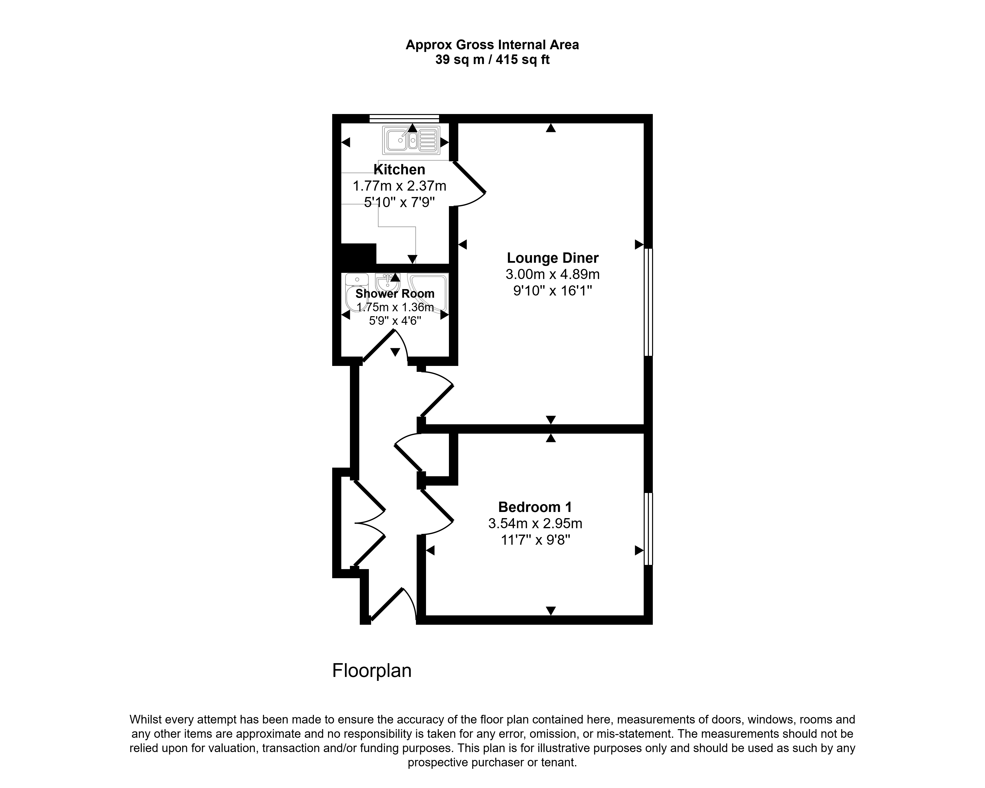64, Nicholson Court, Herefordshire floorplan