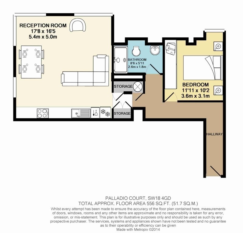 1 Bedrooms Flat to rent in Palladio Court, Mapleton Road, London SW18