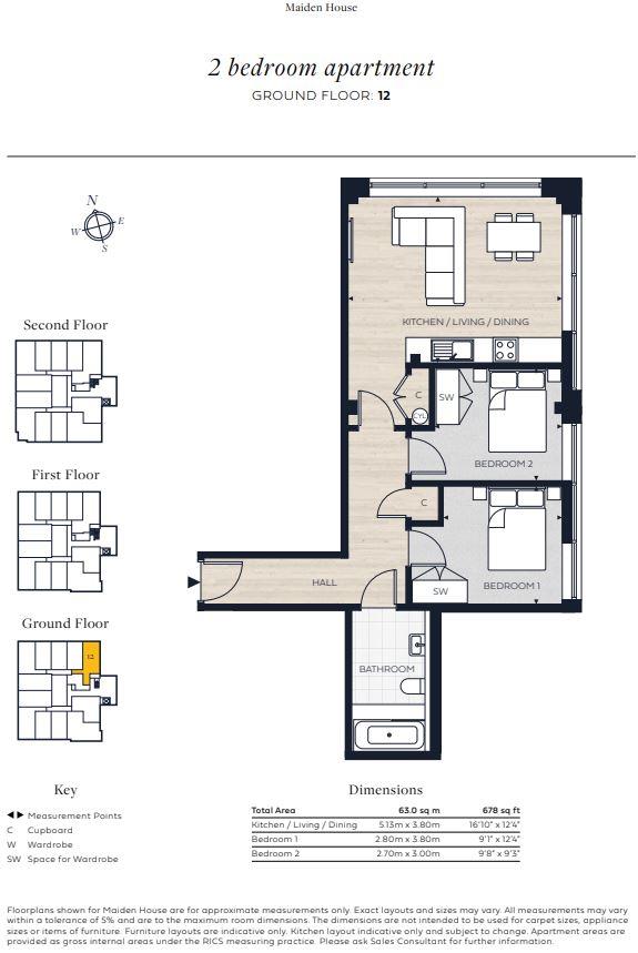 Apartment 12 Maiden House, Vanwall Road, Maidenhead floorplan