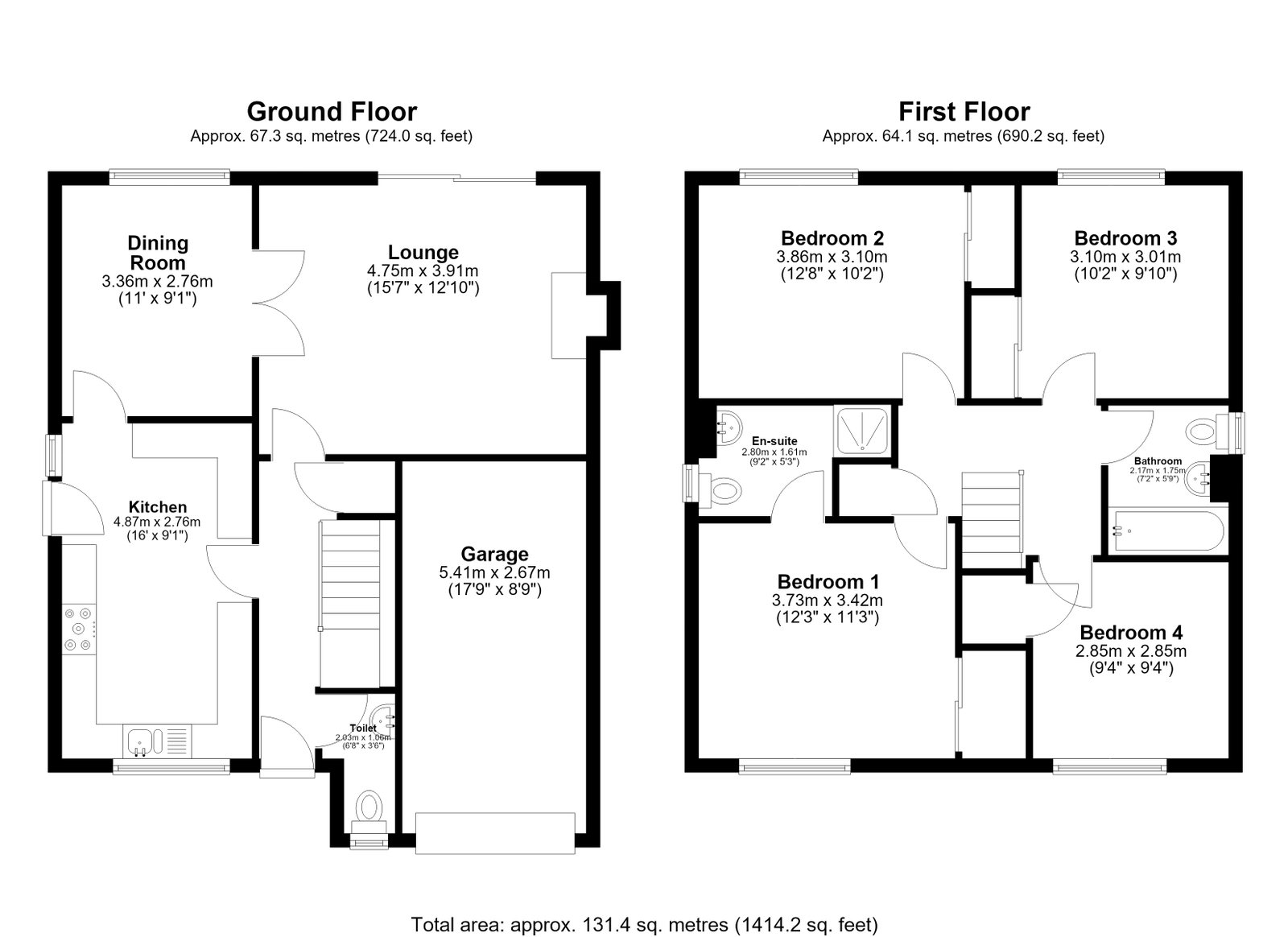 5, Lake Way, Huntingdon floorplan