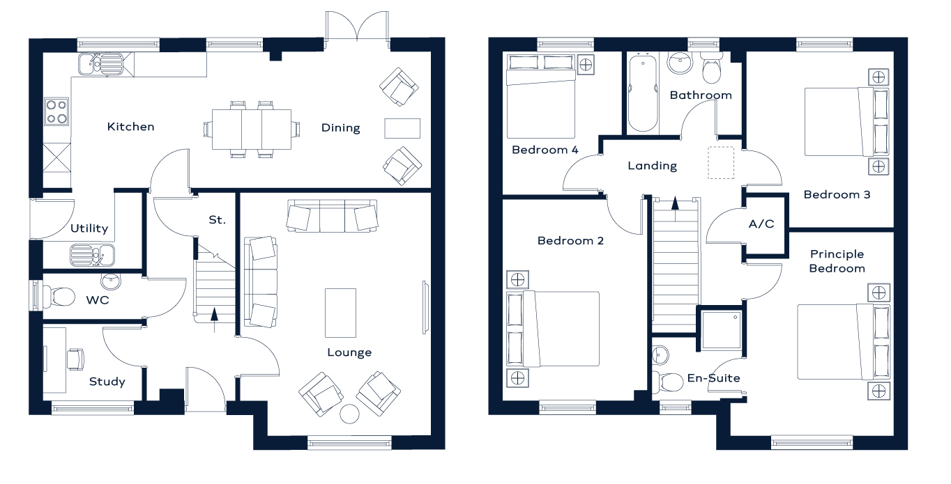 Plot 65, The Radleigh, Glan Llyn, Tredegar floorplan