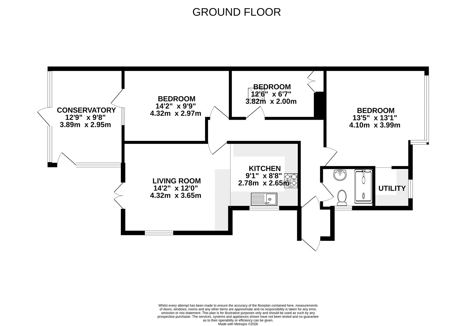 61, Woodside Road, Surrey floorplan