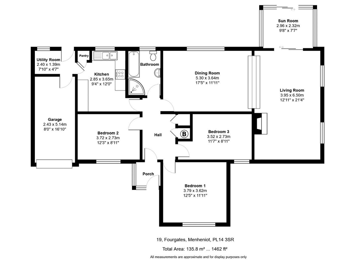 19, Fourgates, Liskeard floorplan