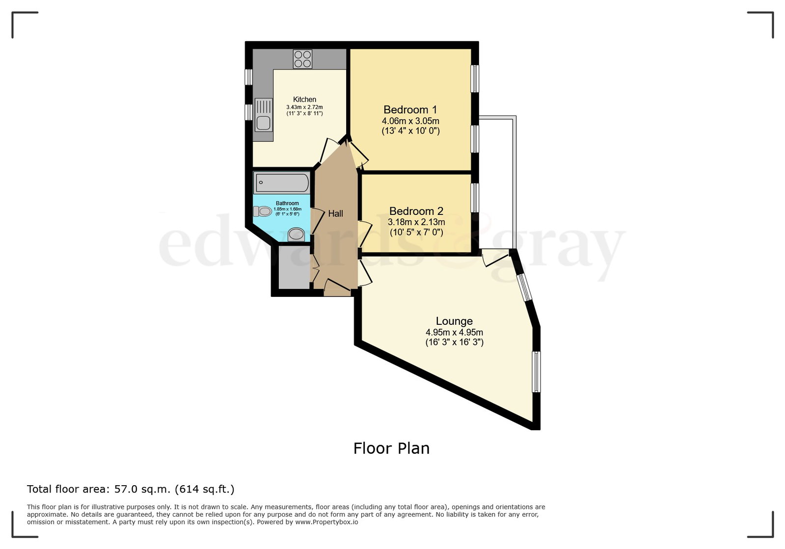 6,Flat 3, Jasmine Walk, Erdington floorplan