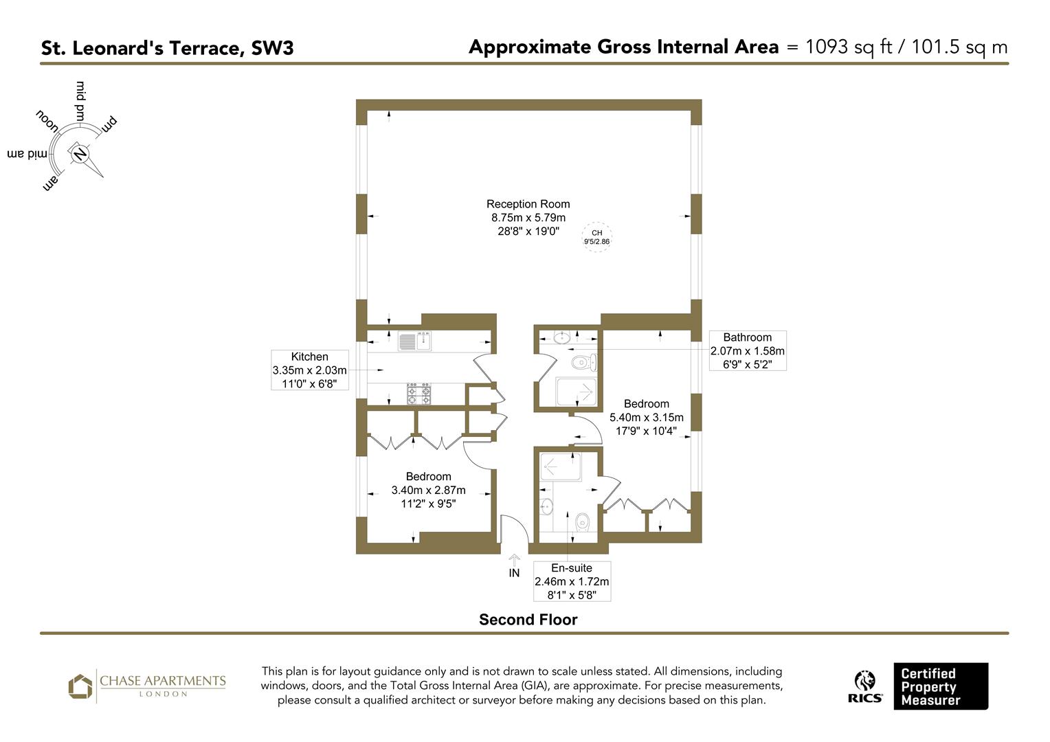 Flat 5, 34, St. Leonards Terrace, London floorplan