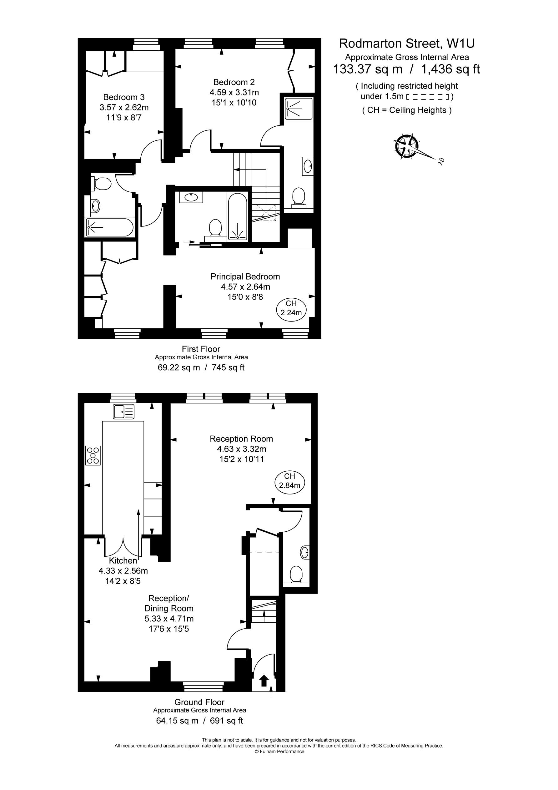 17, Rodmarton Street, London floorplan