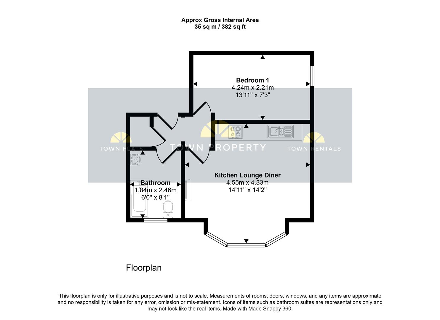 3, Baigs House, 91 Pevensey Road, Eastbourne floorplan