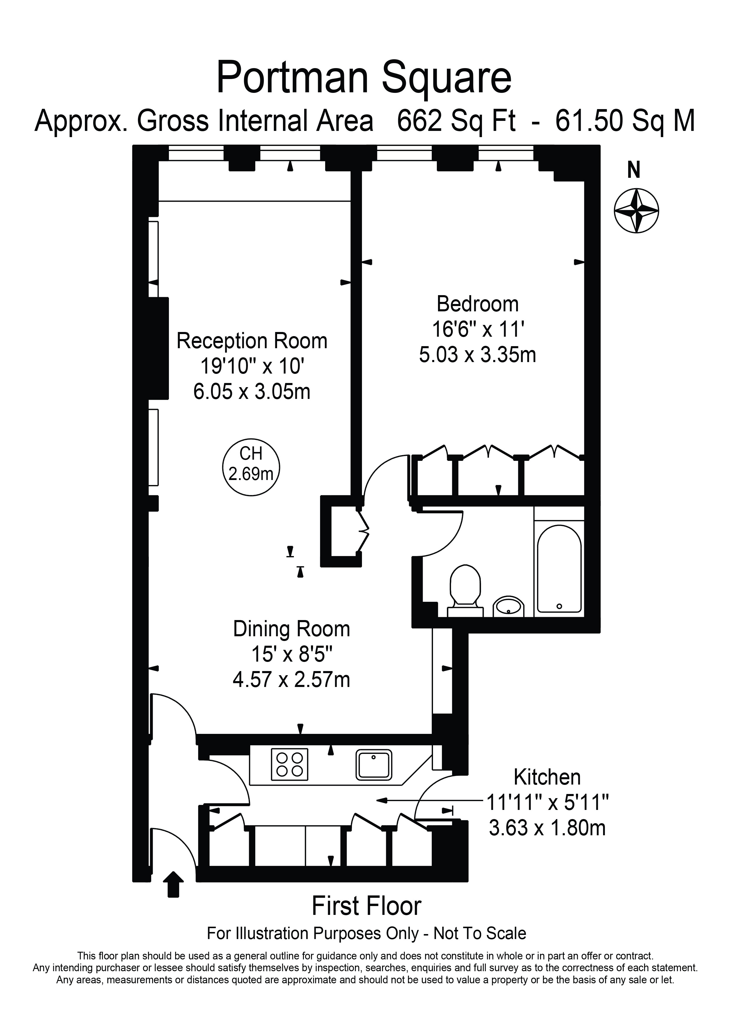 Flat 72, 15, Portman Square, London floorplan