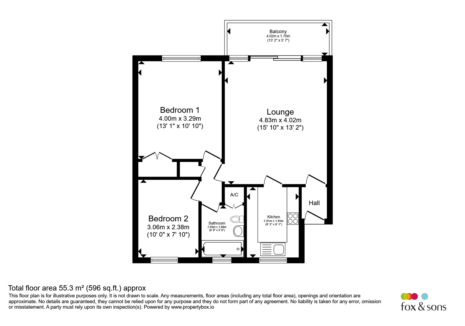 101, Walderton House, Wendover Road, Havant floorplan