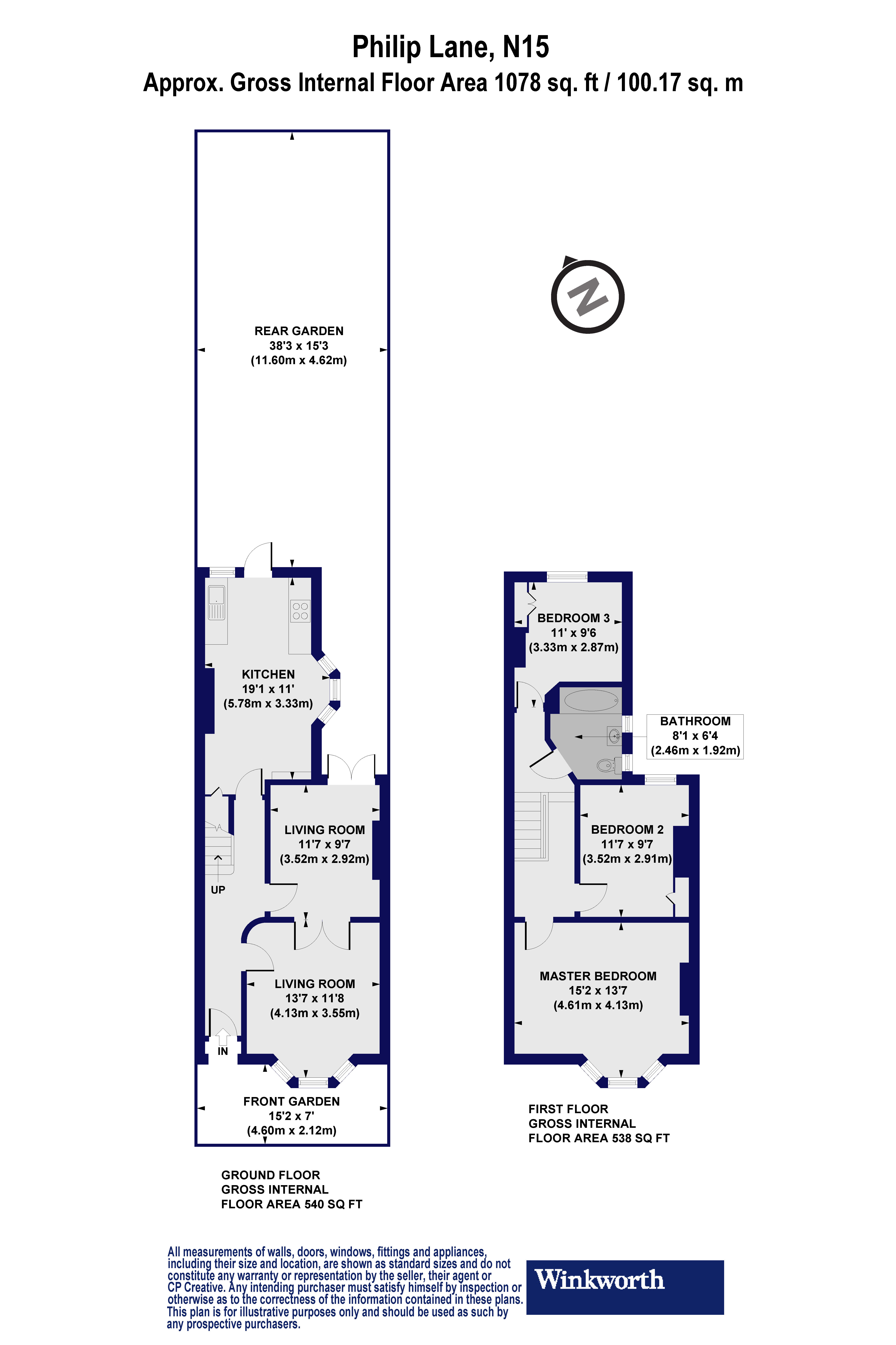 98, Philip Lane, London floorplan
