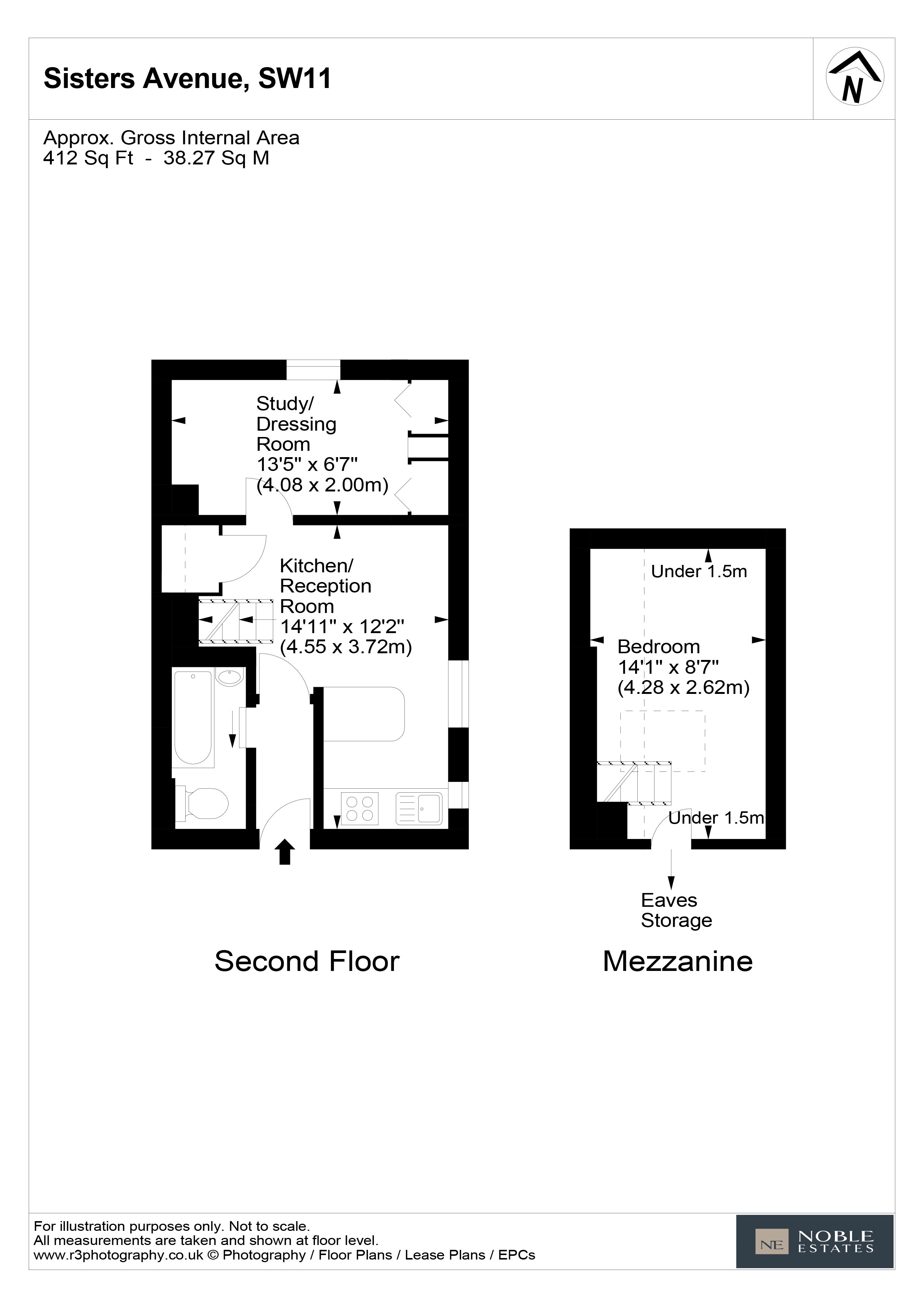 Flat 5, 45, Sisters Avenue, London floorplan