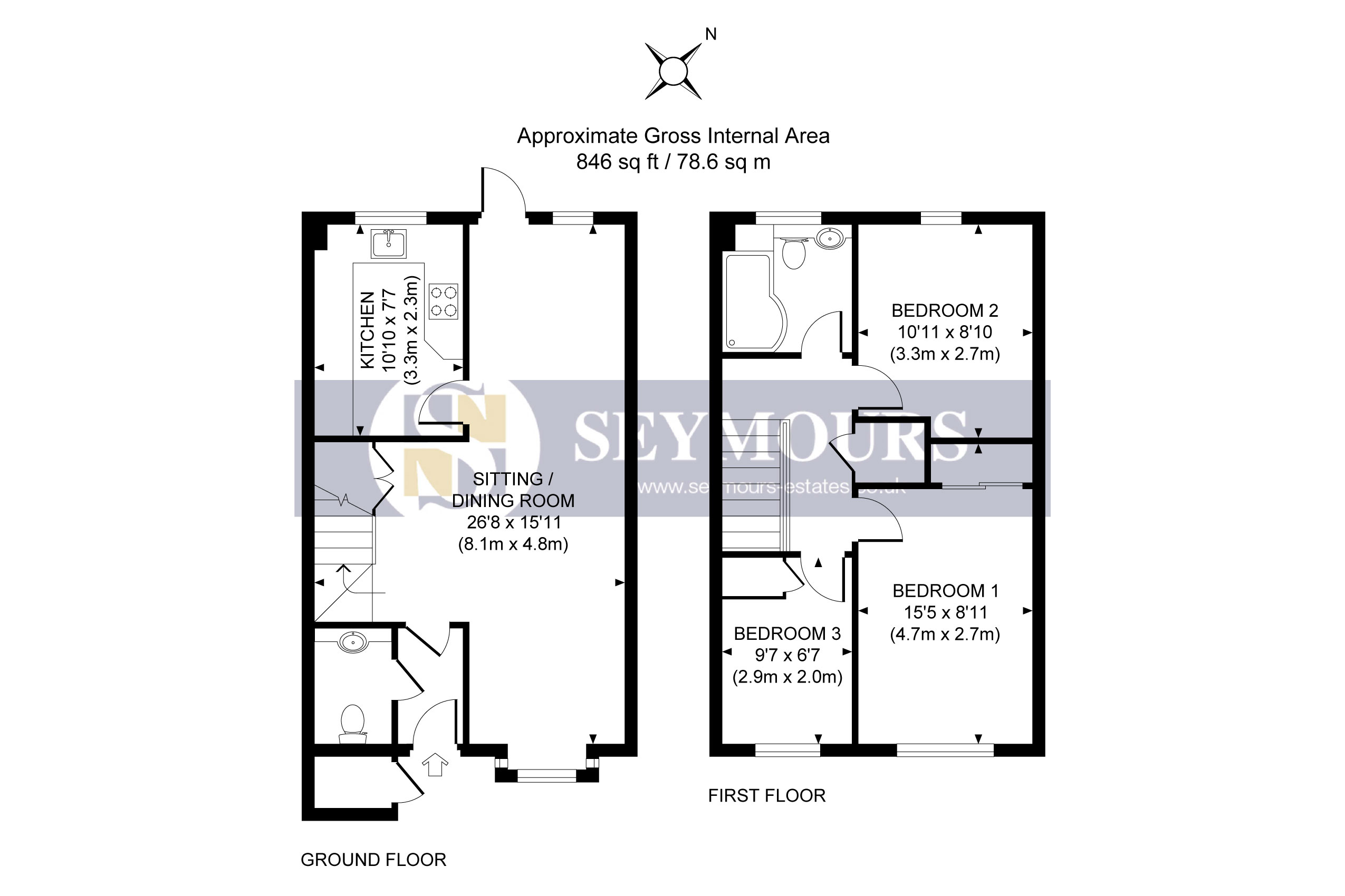 3 Bedrooms Semi-detached house for sale in Woking, Surrey GU21