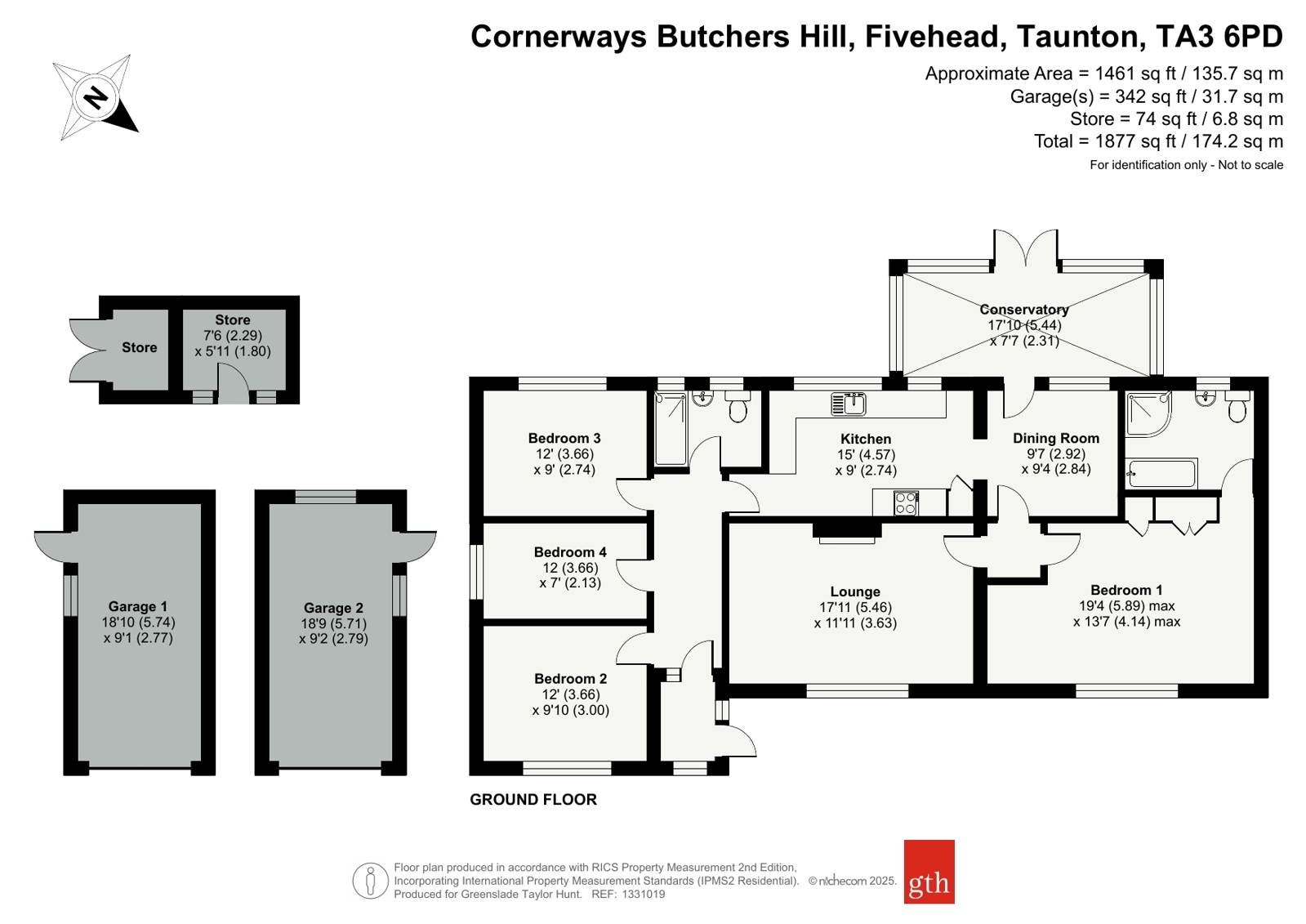 Cornerways,, Butchers Hill, Taunton floorplan