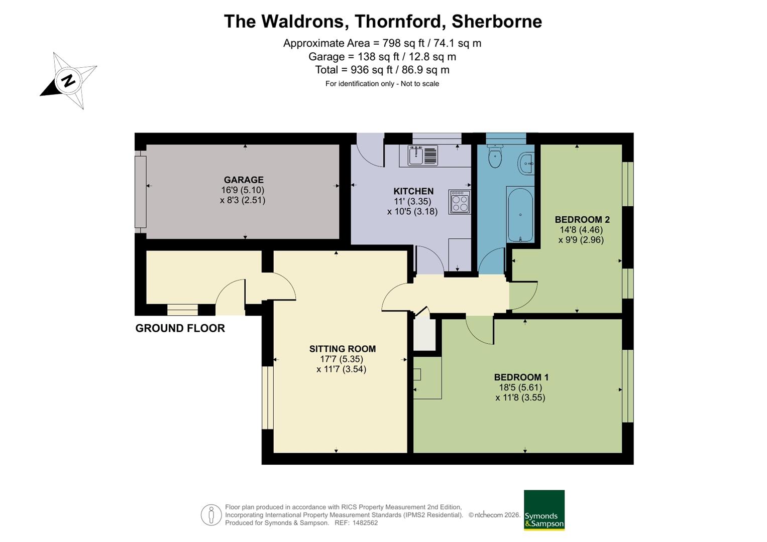 38, The Waldrons, Sherborne floorplan