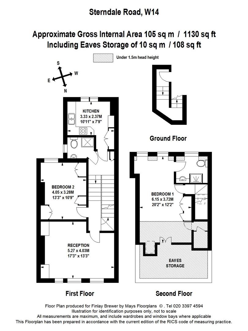 UM, 93, Sterndale Road, London floorplan