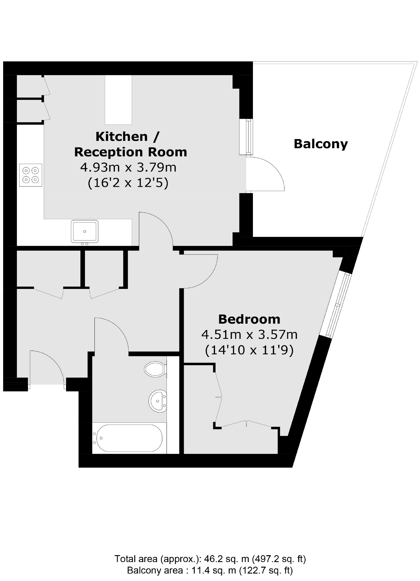 Flat 57, Dominion House, The Avenue, London floorplan