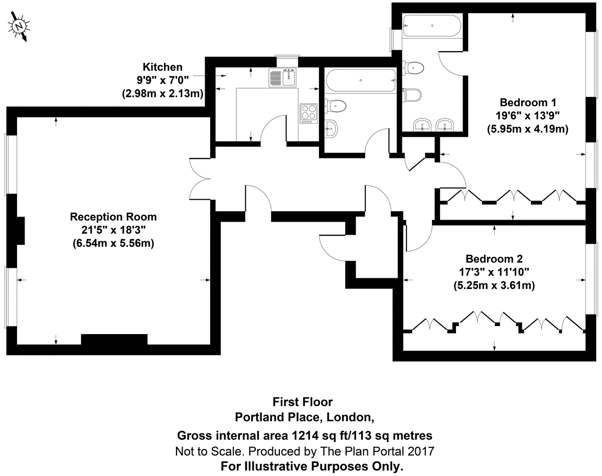 3,39, Winsley House, London floorplan