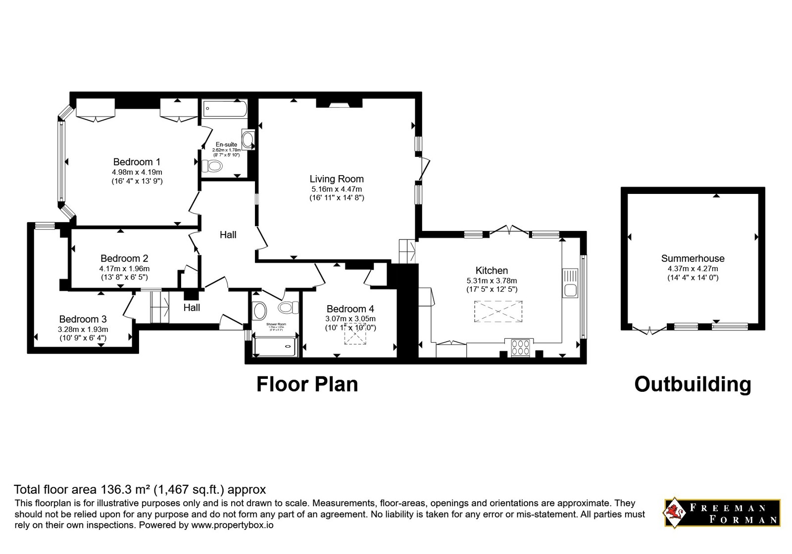 Basement Flat, 126, Upper Grosvenor Road, Kent floorplan