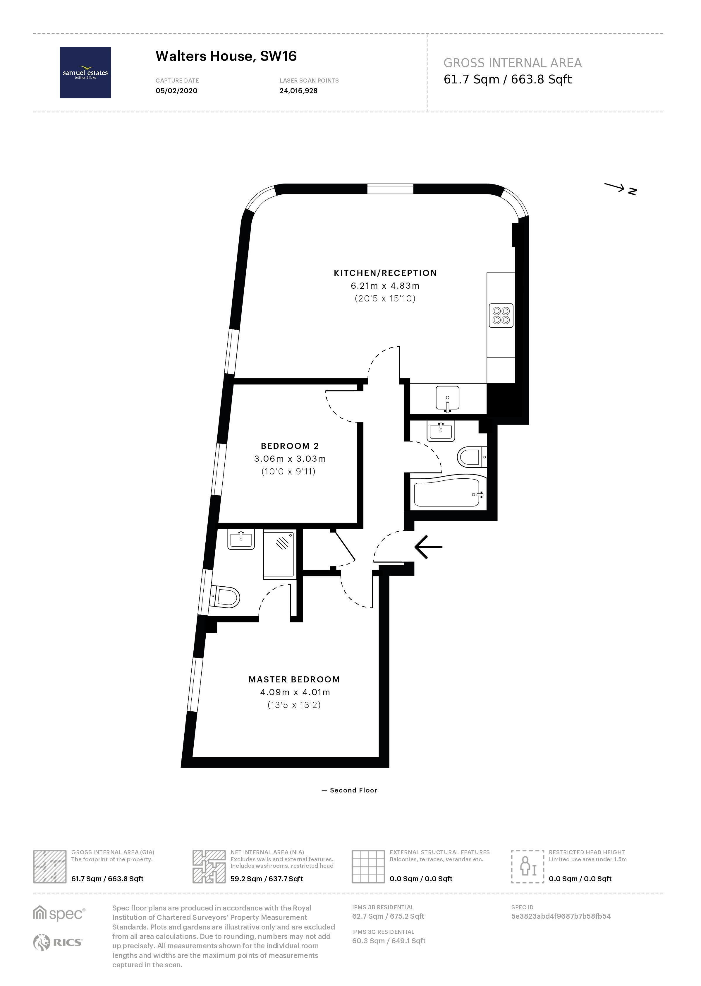 Flat 6, Walters House, 1423a London Road, London floorplan