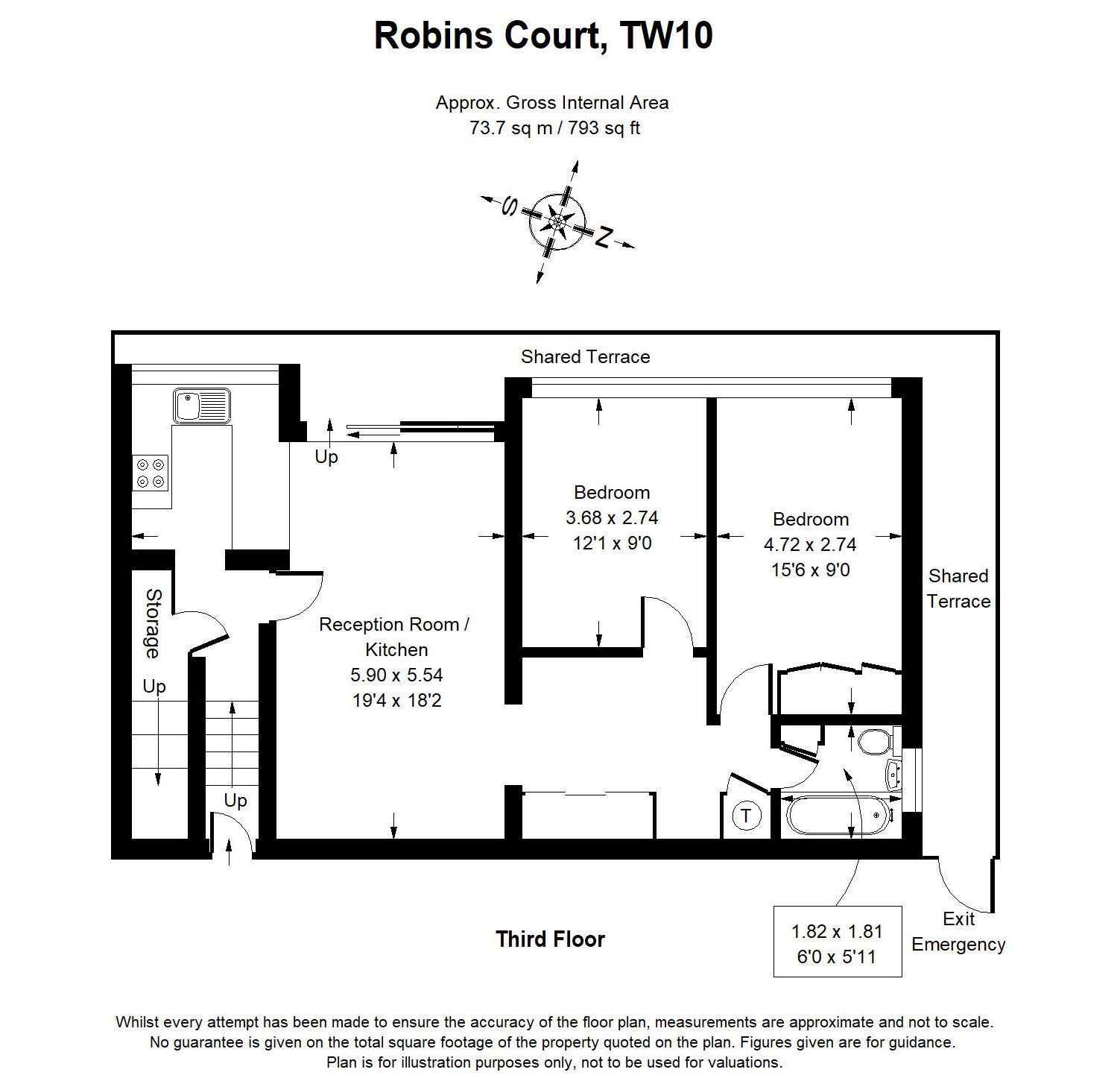 2 Bedrooms Flat to rent in Petersham Road, Richmond TW10