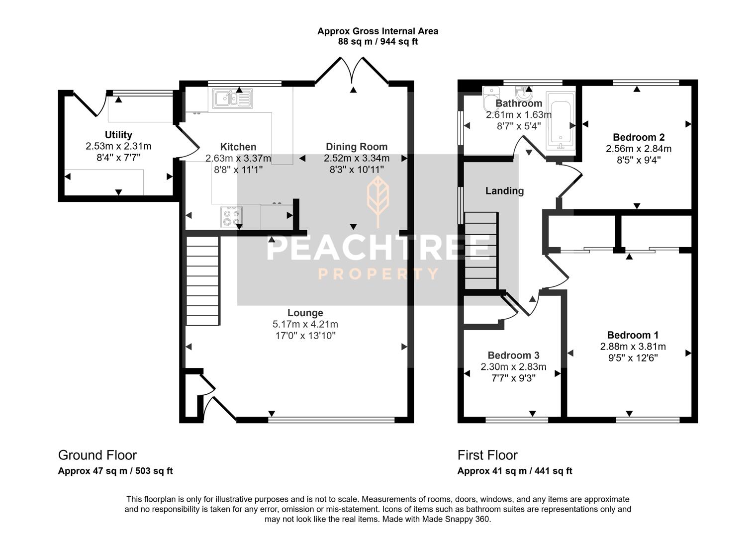 57, Leander Crescent, Renfrew floorplan