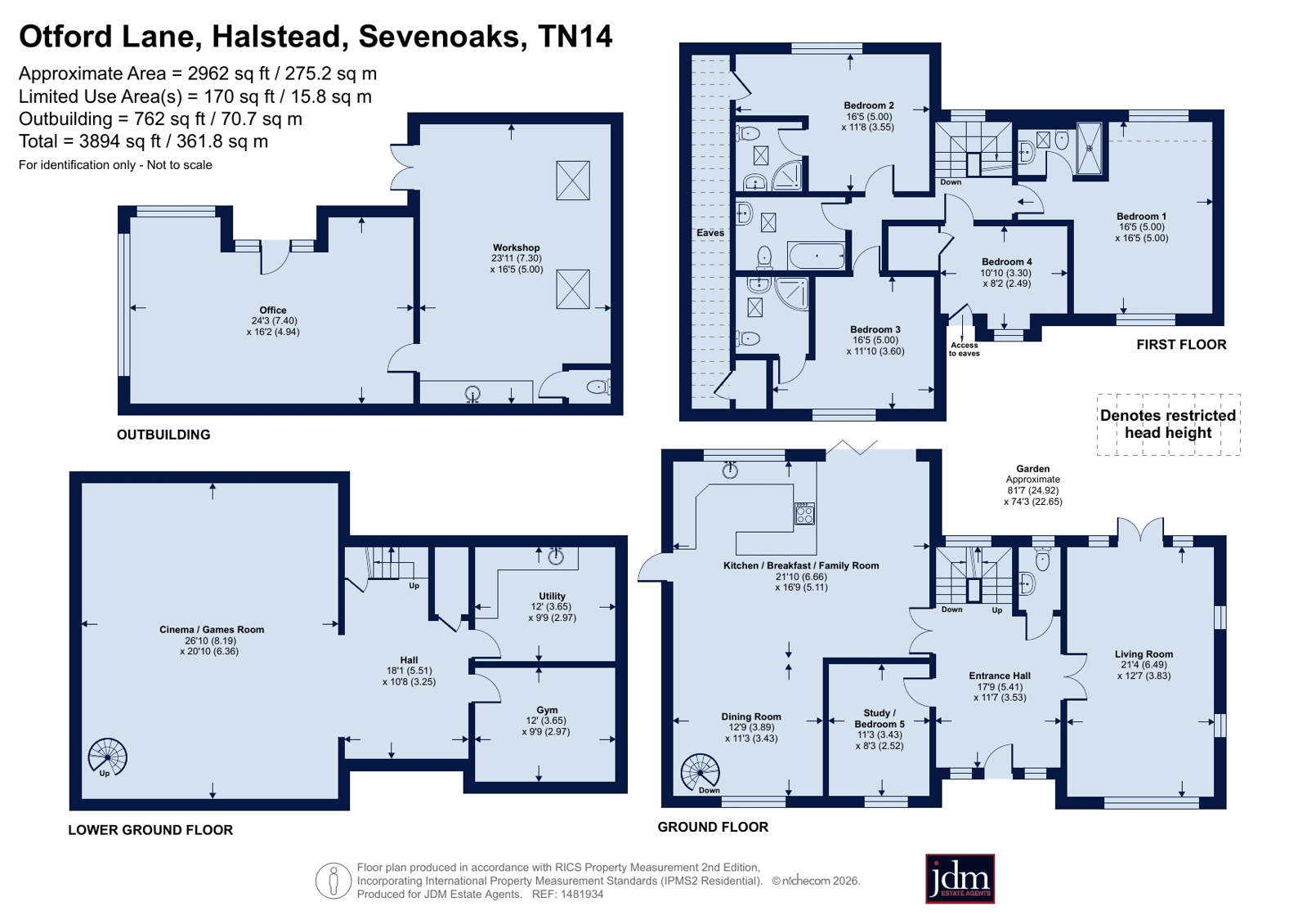 Oakside,, Otford Lane, Sevenoaks floorplan