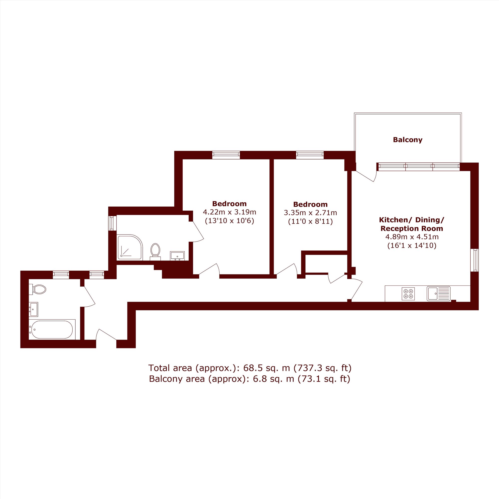 Flat 403 Joynes House, 700, Woolwich Road, Greenwich floorplan