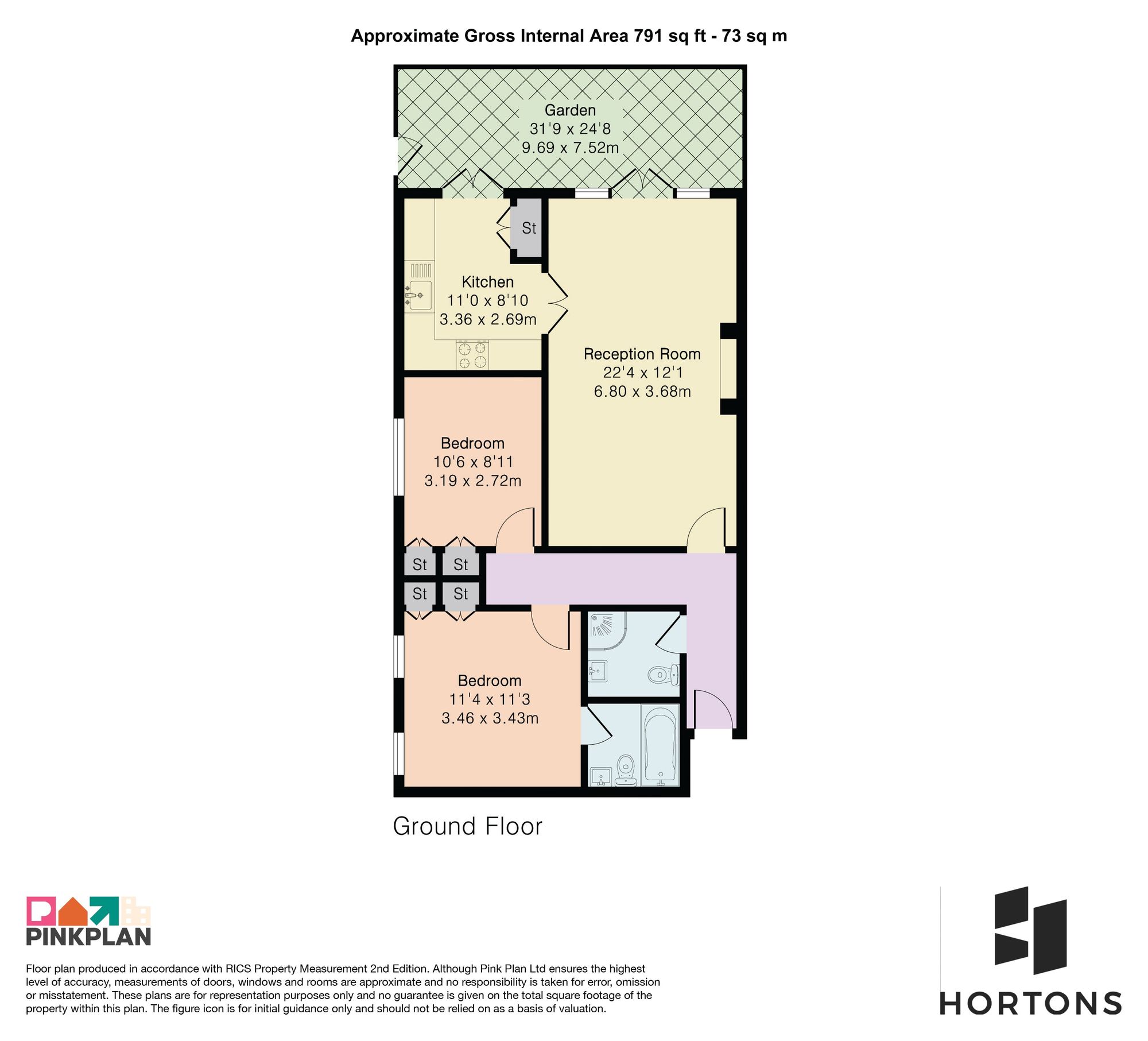 Flat 2, 110 Sutton Court Road, London floorplan