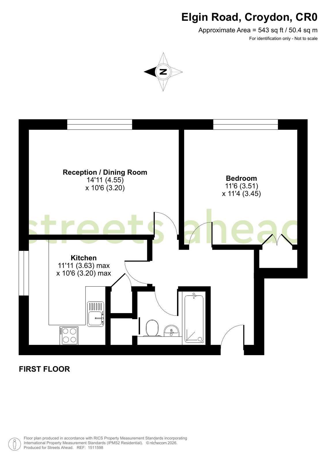Flat 6, Lingfield Court, 34, Elgin Road, Croydon floorplan
