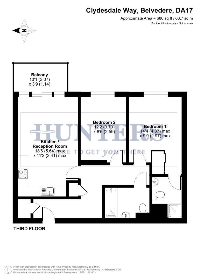 15 Shetland House, Clydesdale Way, Belvedere floorplan