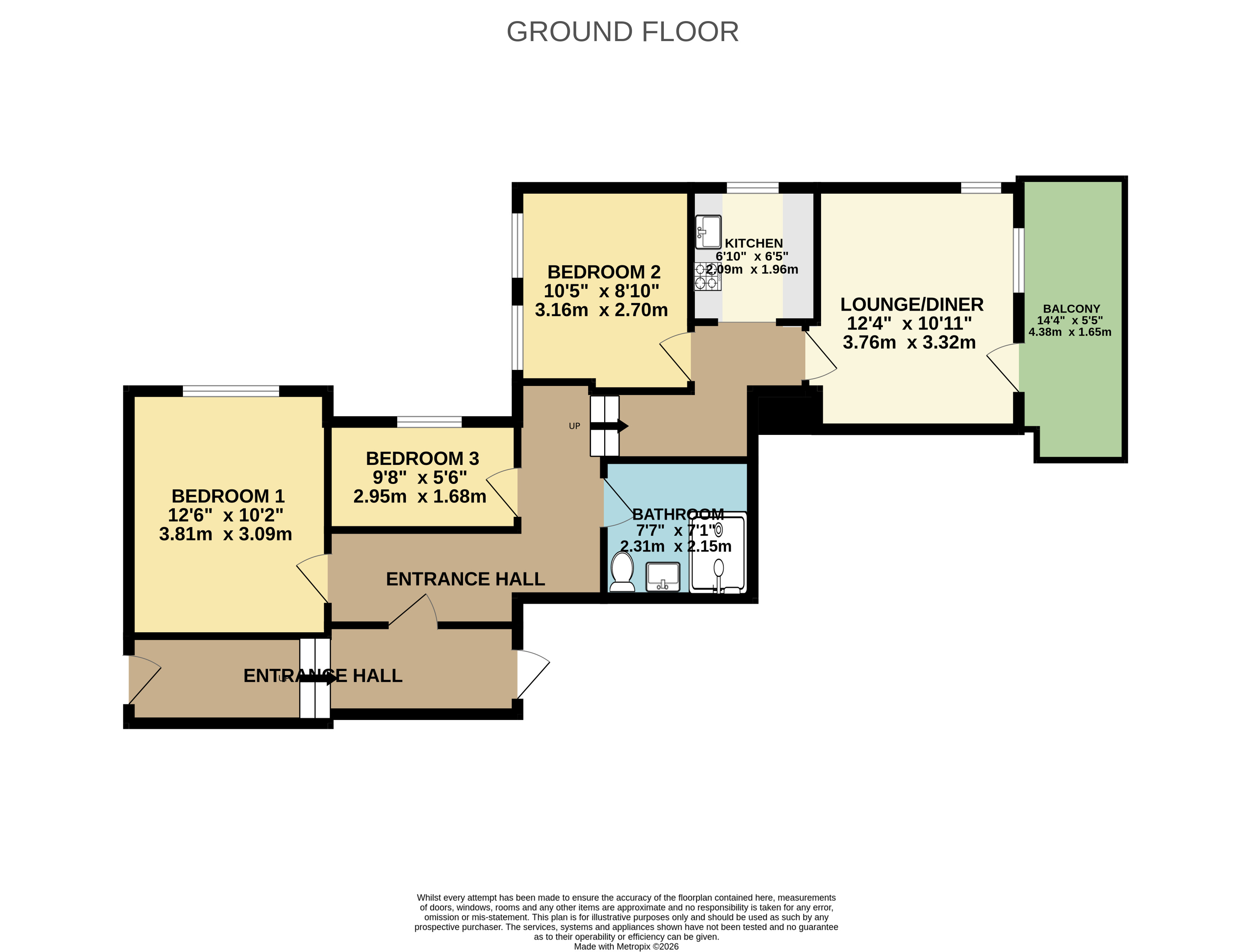 Flat 3, Barricane The Esplanade, Woolacombe Devon, Devon floorplan