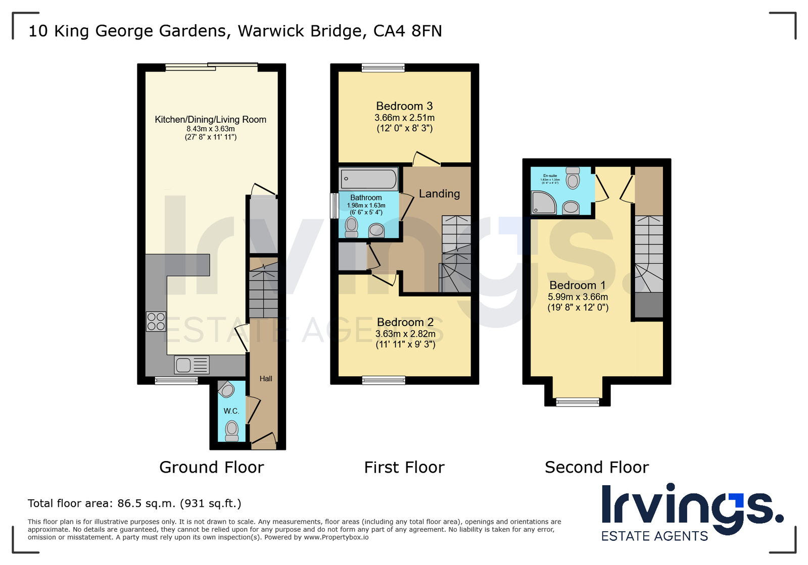 10 King Georges Gardens, Carlisle floorplan