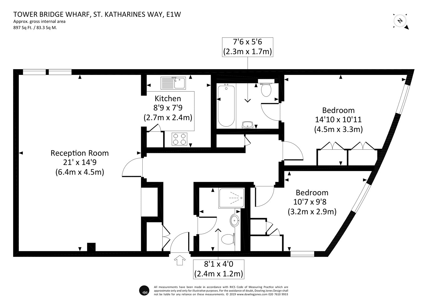 2 Bedrooms Flat for sale in Tower Bridge Wharf, 86 St. Katharines Way, London E1W