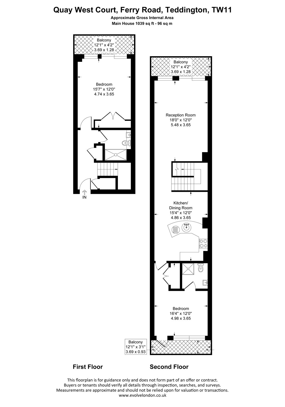 17 Quay West Court, 19, Ferry Road, Middlesex floorplan