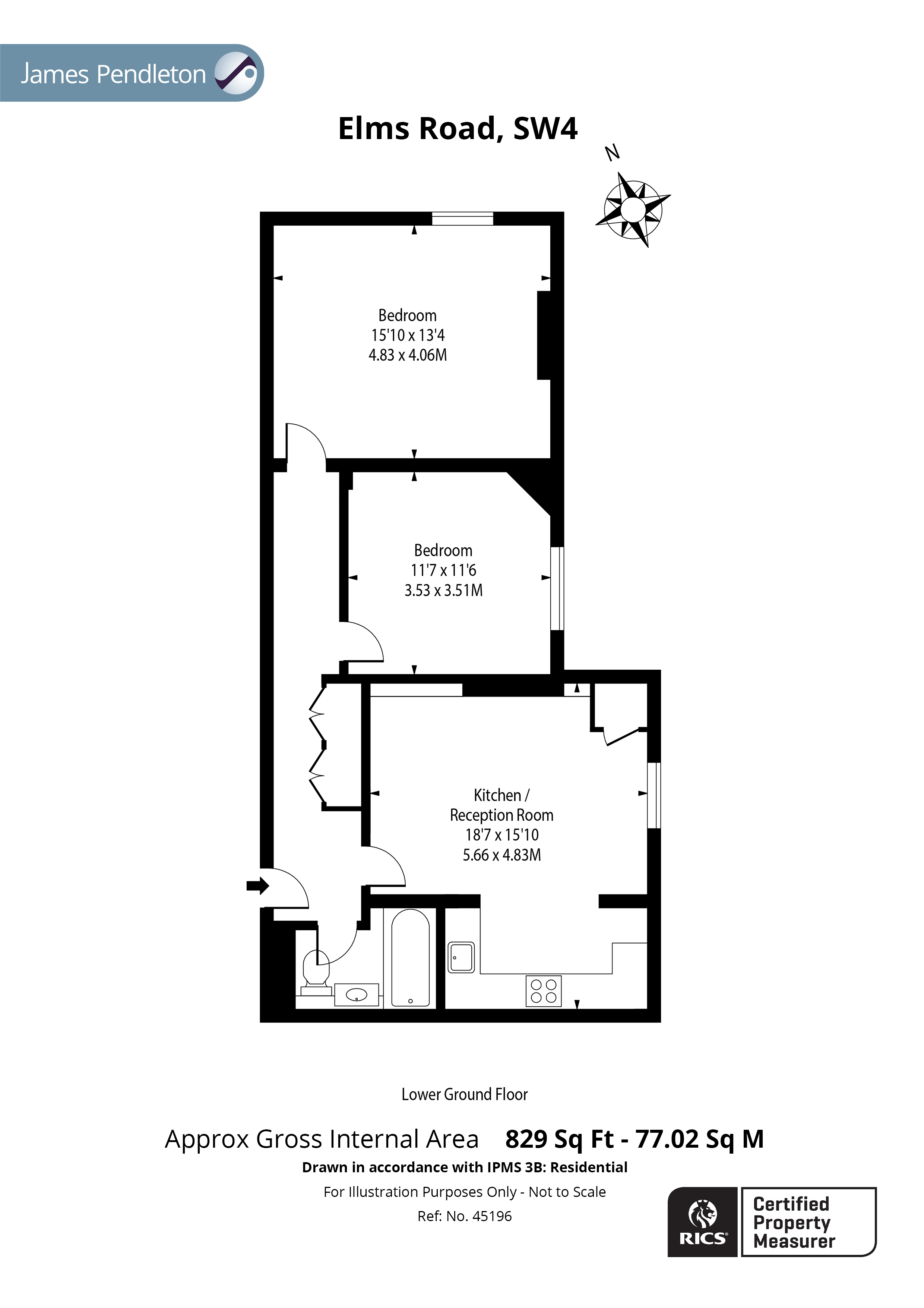 Elms Road, Clapham, London SW4, 2 bedroom flat for sale 61935391